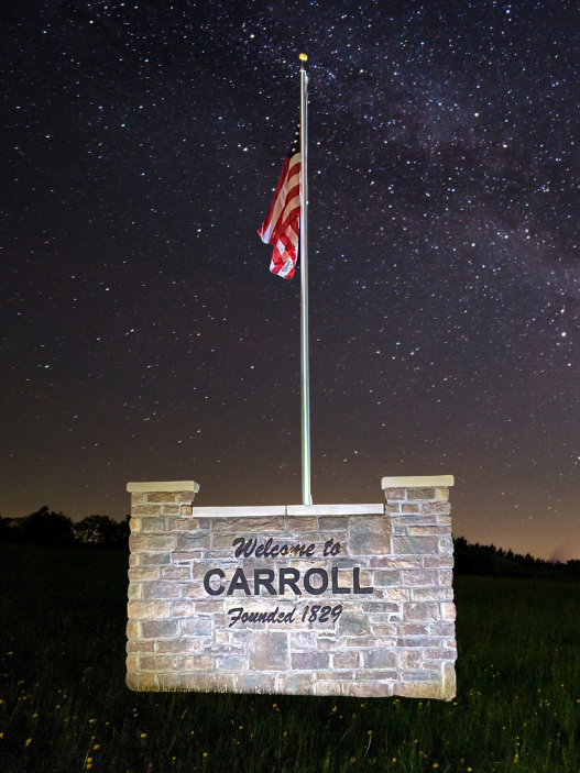 village of carroll ohio entrance village of carroll ohio signage